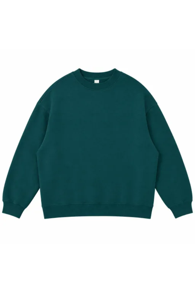 Unisex Fall Clothing Fleece Loose Crew Neck Sweatshirt