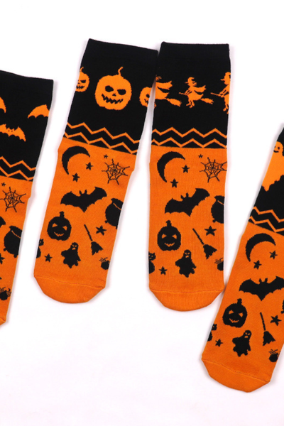 Unisex Halloween Funny Long Tube Cotton Socks