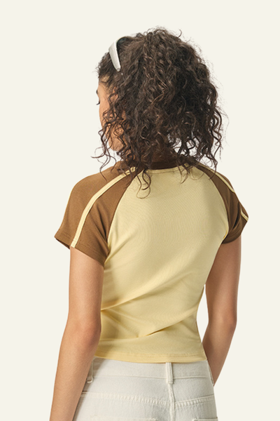 Women's Vintage Color Block Slim T-shirt