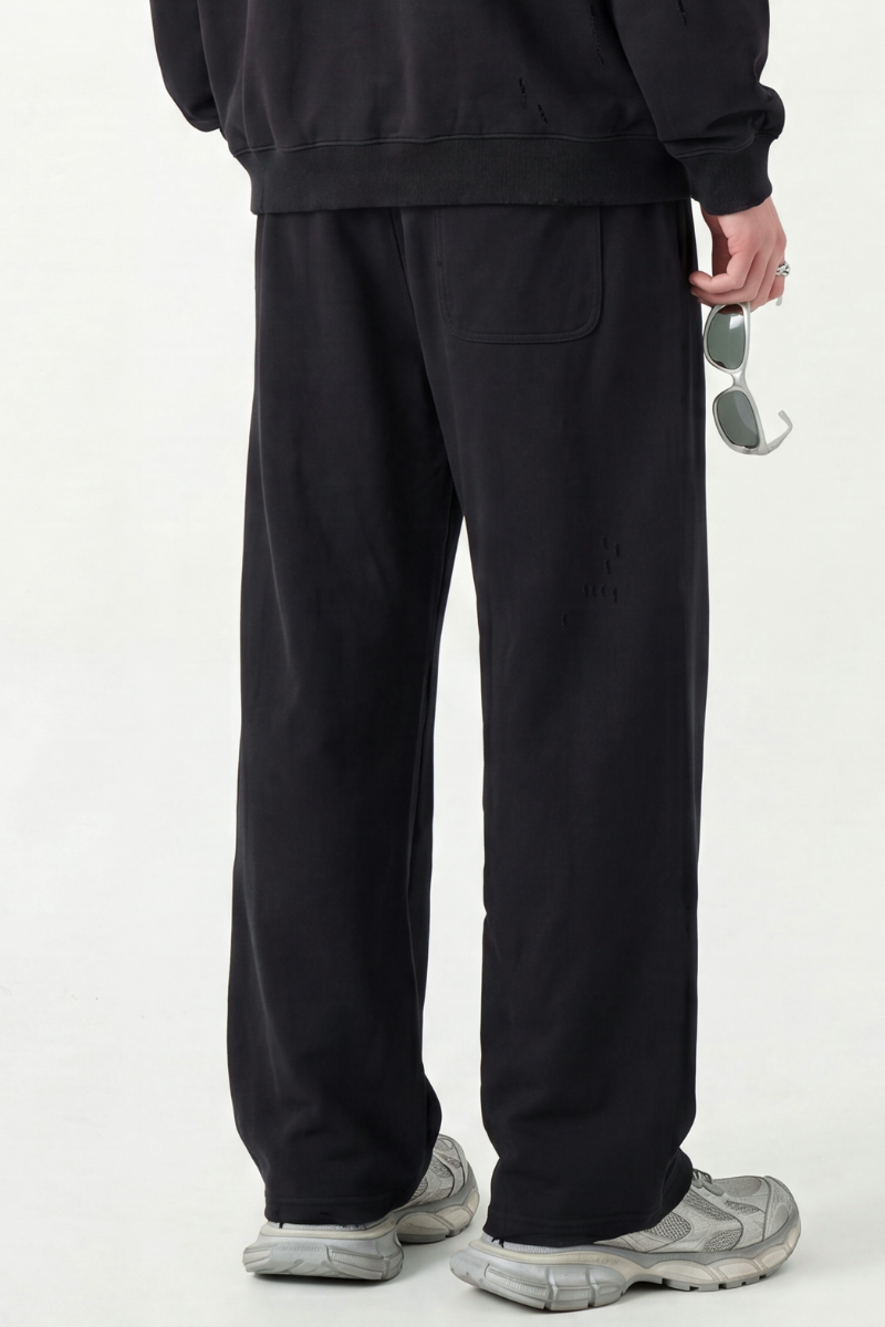 Men Fall Clothing Distressed Wide Leg Streetwear Sweatpants