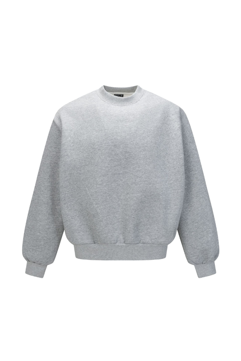 Men Winter Fleece Lined Crew Neck Oversized Sweatshirt