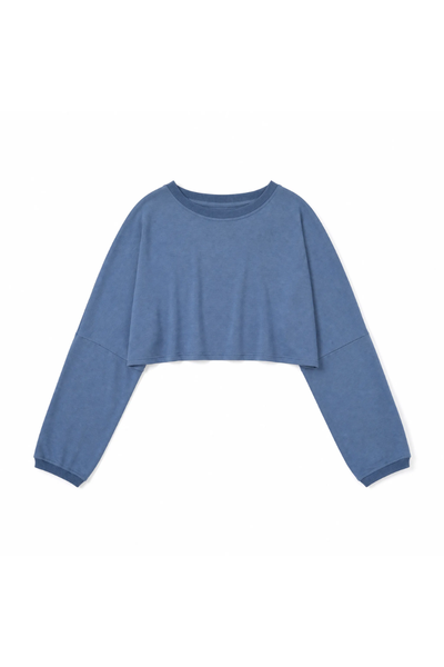 Women Spring Lightweight Cropped Drop Shoulder Workout Top
