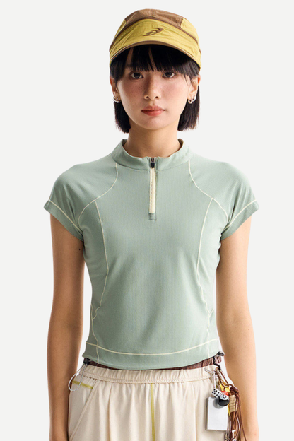 Women's Outdoor Slim Crop Quick Dry LS Tee