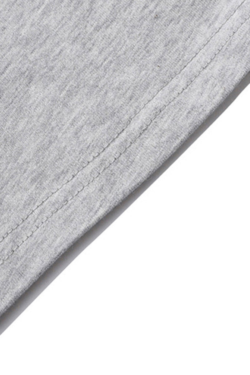 Men's Fall Combed Cotton Solid Crewneck Long-Sleeve T-Shirt