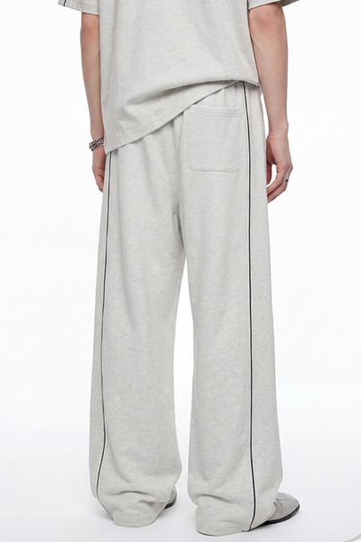 Men's Summer 390g Heavy Curved Colorblock Topstitch Pants