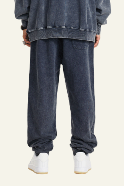 Men's Vintage Washed Cotton Cuffed Sweatpants