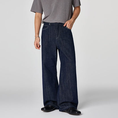 Men's Spring Denim Contrast Stitch Flare Denim Jeans