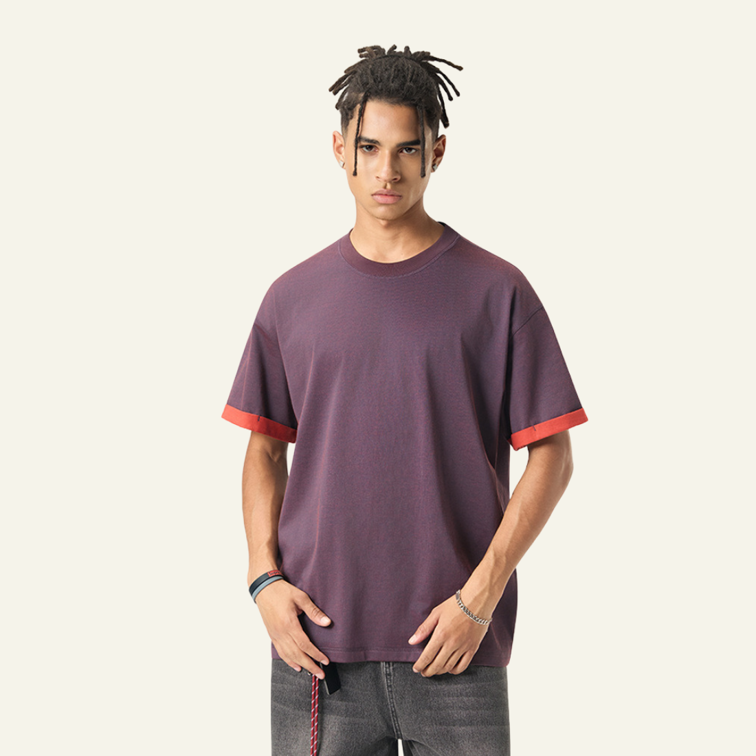 Men's Color-blocked Base Layer Short-sleeved T-shirt