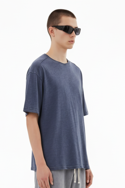 Men's Cotton Vintage Washed Distressed T-shirt