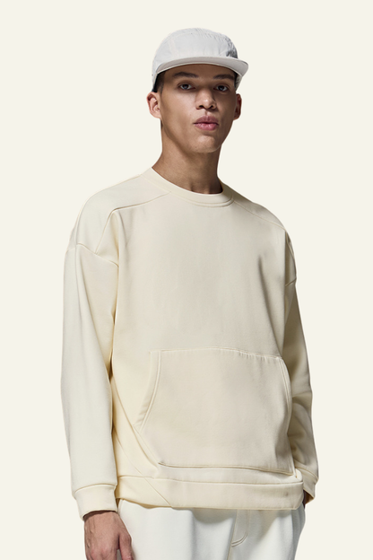 Men's Streetwear Solid Front Pocket Pullover