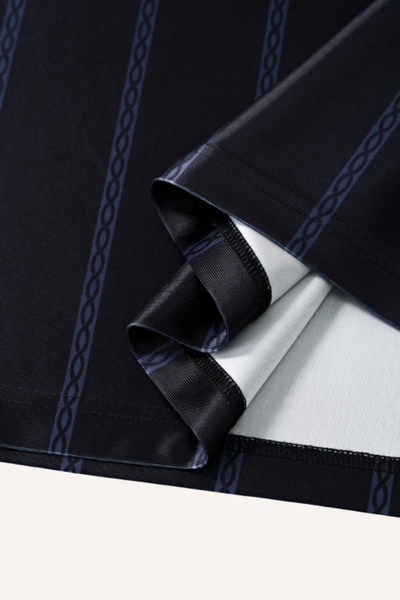Men's Spring Summer Retro Acetate Stripe Colorblock Polo