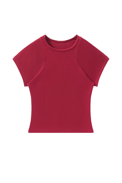 Women's Summer Ribbed T-Shirt