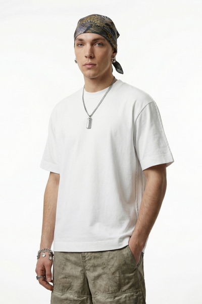 Men's SpringSummer Cooling Embroidery QuickDry Oversized Tee