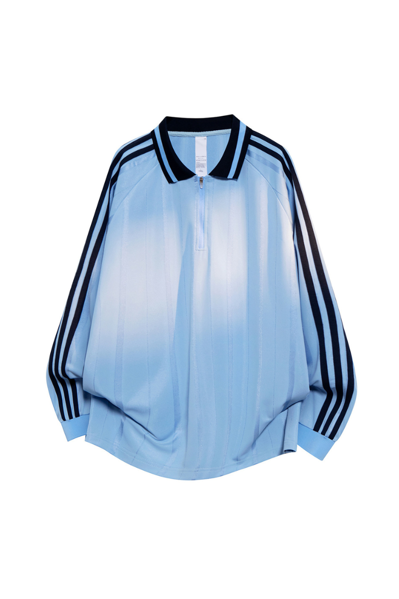 Men's Fall Retro Half-Zip Game-Day Long-Sleeve Polo