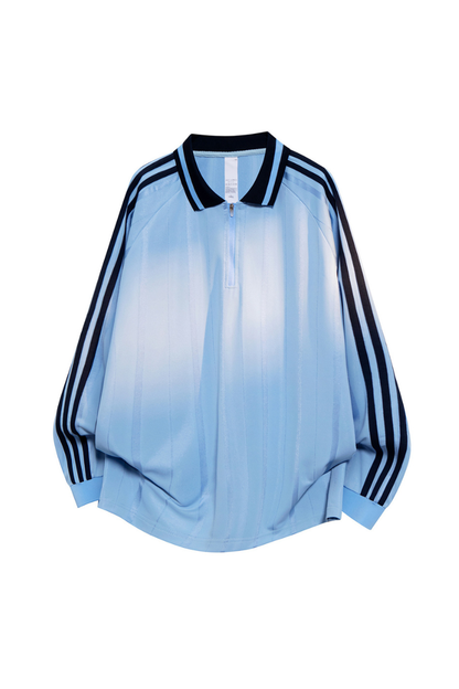 Men's Fall Retro Half-Zip Game-Day Long-Sleeve Polo