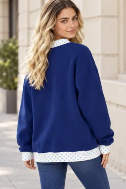 Women Fall Clothing Grace Applique Oversized Sweatshirt
