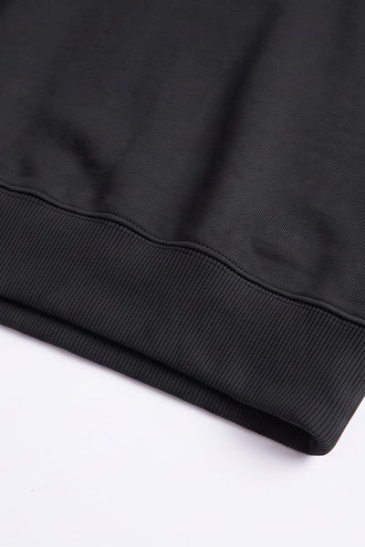 Unisex Fall Clothing Fleece Mock Neck Side Slit Sweatshirt