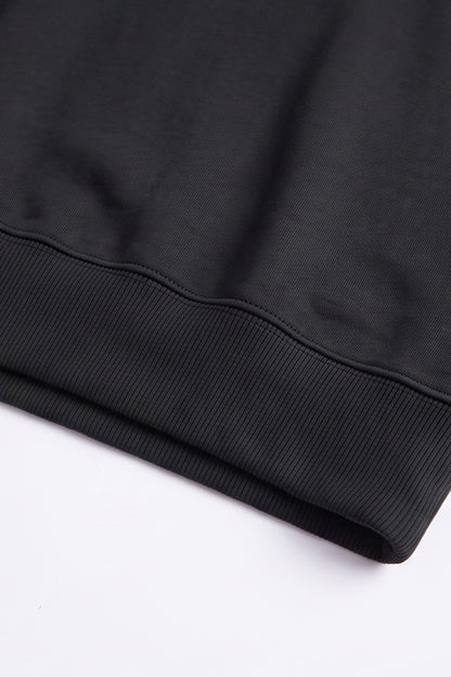 Unisex Fall Fleece Mock Neck Side Slit Sweatshirt