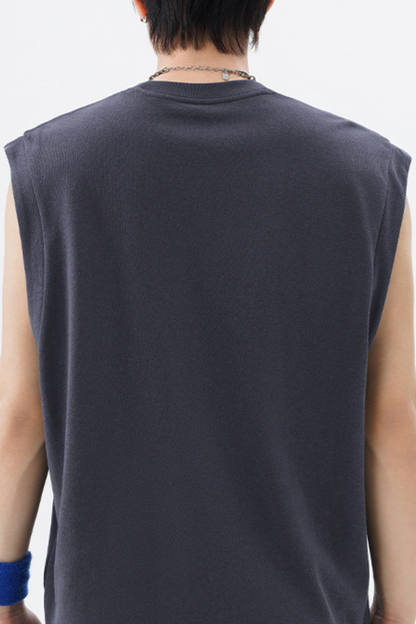 Men's Summer Cotton Letter Print Muscle Tank