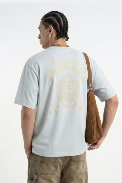 Men's Foil Badge Vintage Oversized Crewneck Tee