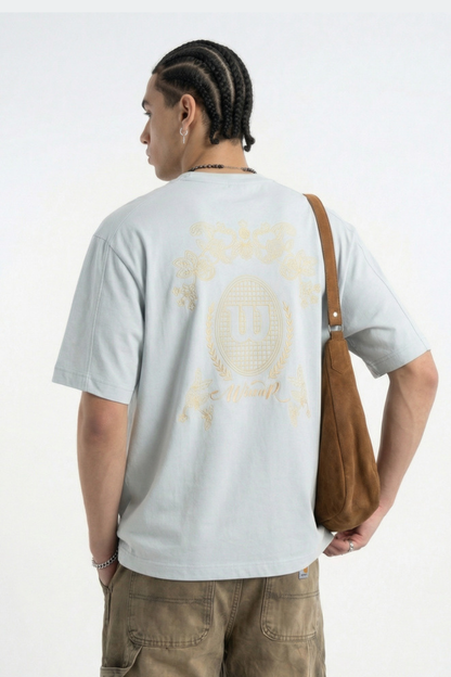 Men's Foil Badge Vintage Oversized Crewneck Tee