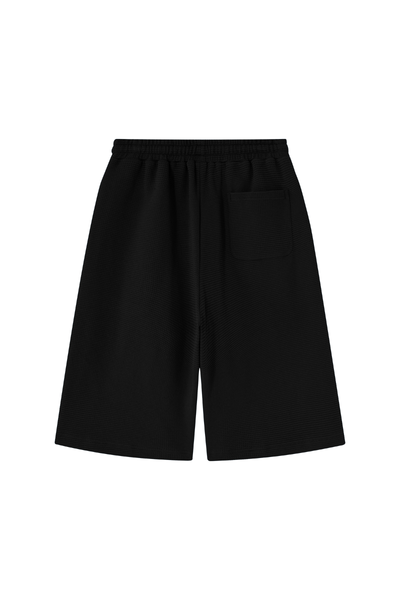 Unisex Summer Waffle Knit Drawstring Knee Length Shorts