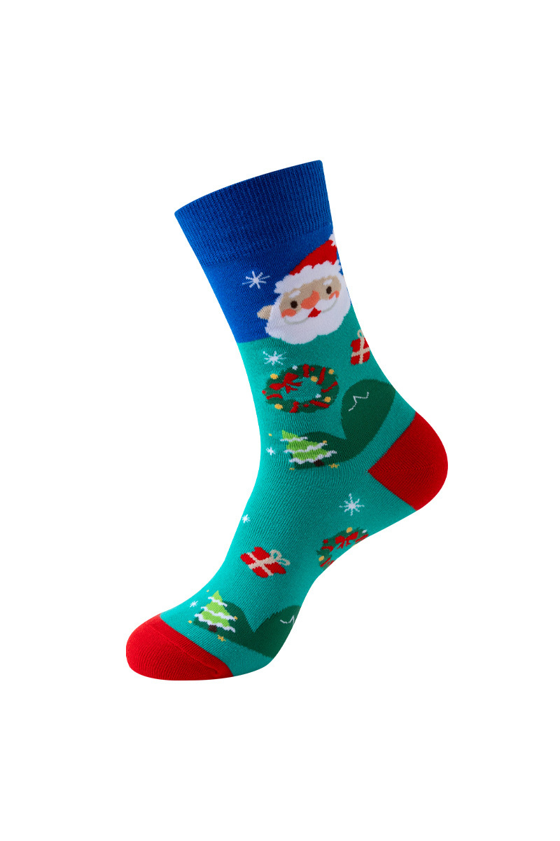 Unisex Fall Winter Festive Cartoon Christmas Crew Socks