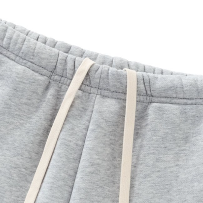 Unisex Spring Cotton Wide-Leg Drawstring Pocket Sweatpants