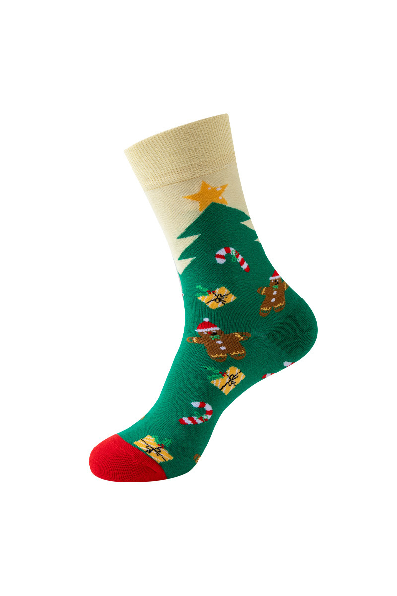 Unisex Fall Winter Festive Cartoon Christmas Crew Socks