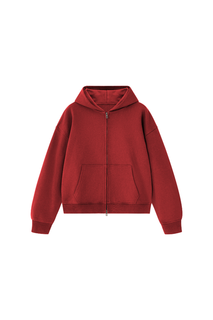 Men Fall Clothing Heavy Terry Double-Zip Pocket Hoodie
