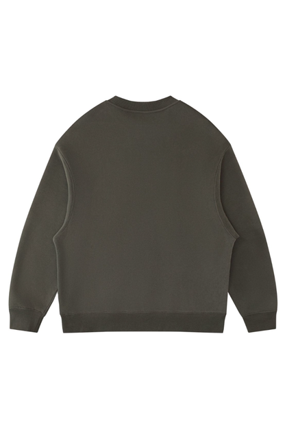 Men's Fall Winter Fleece-Lined Loose Crewneck Sweatshirt