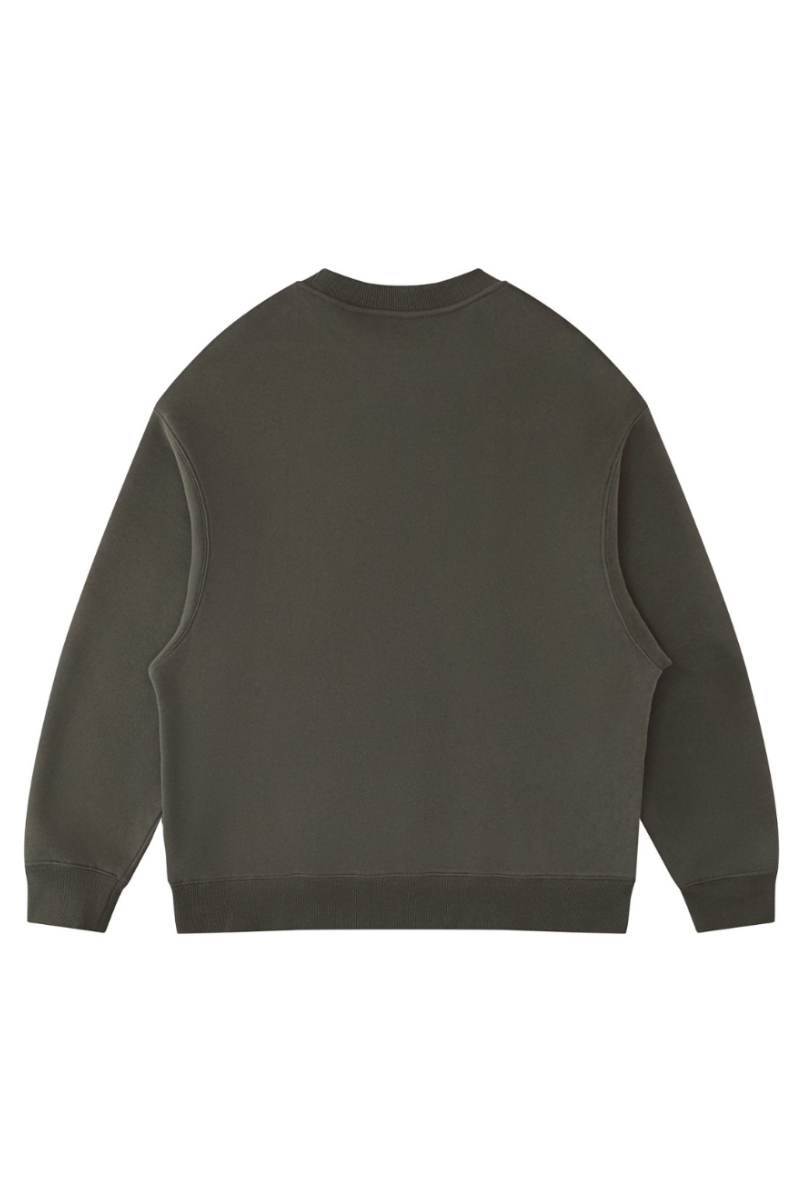 Women's Fall Winter Fleece-Lined Loose Crewneck Sweatshirt