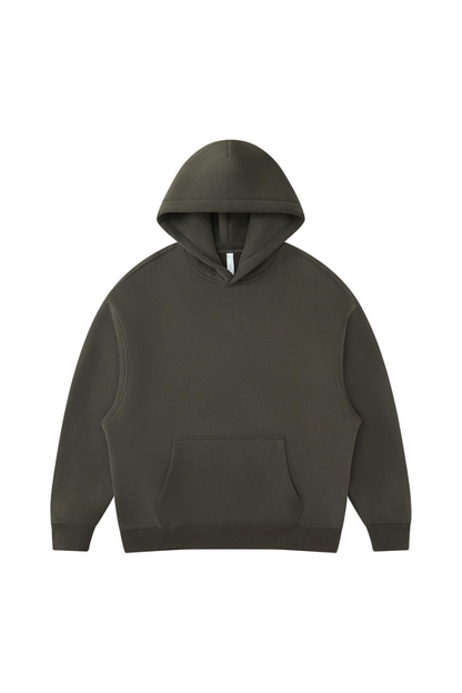 Women's Fall Winter Oversized Solid Kangaroo-Pocket Hoodie