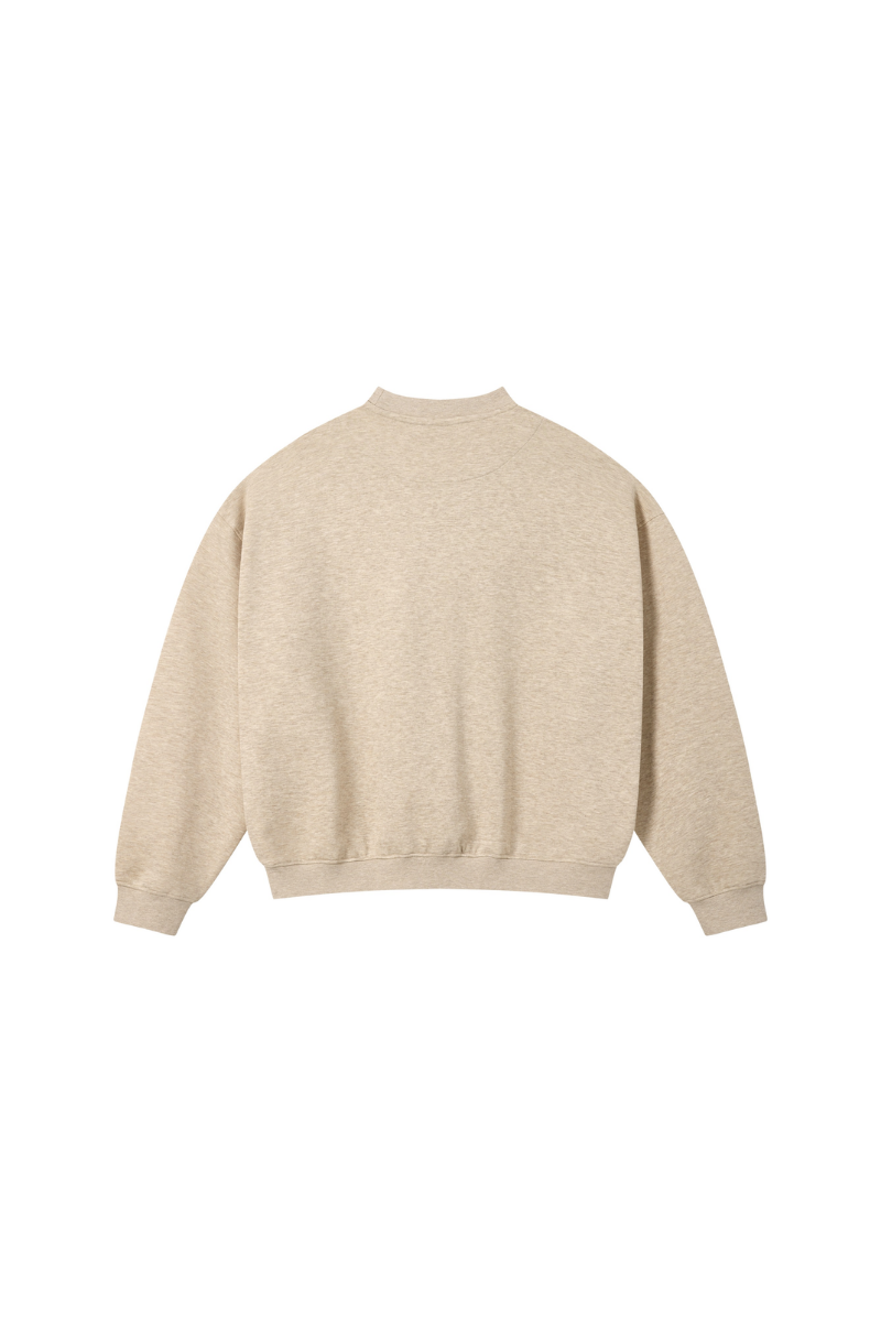 Men Fall Clothing 320G Heathered Crewneck Sweatshirt