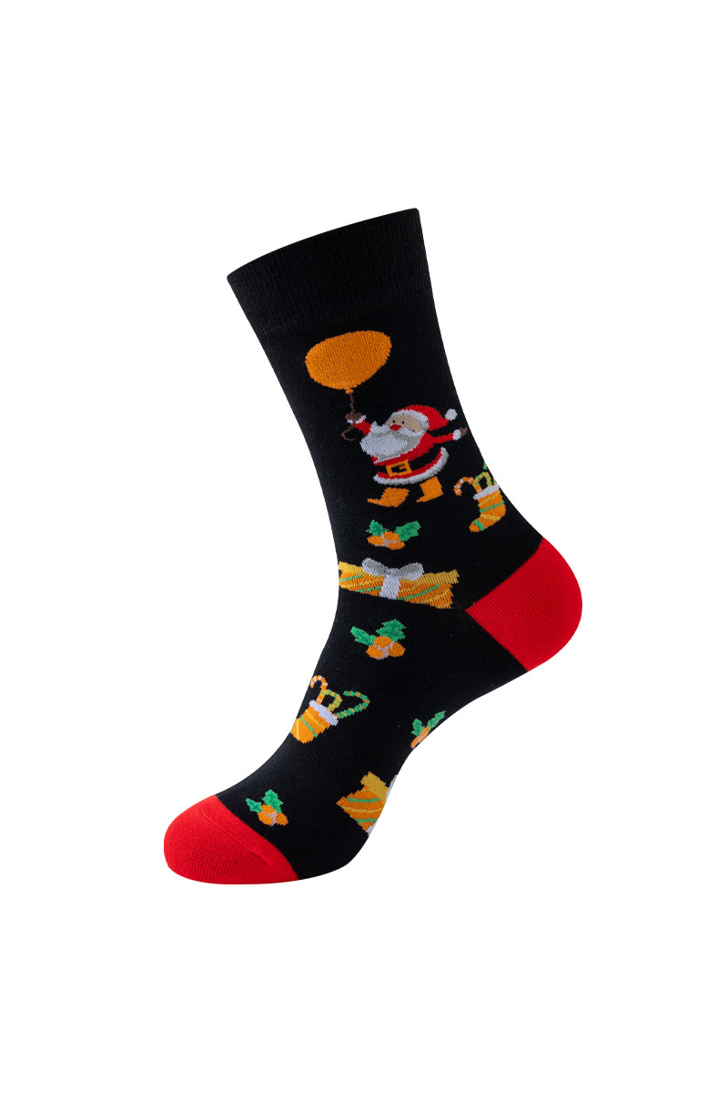 Unisex Fall Winter Festive Cartoon Christmas Crew Socks
