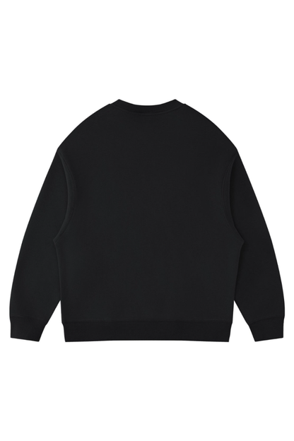 Men's Fall Winter Fleece-Lined Loose Crewneck Sweatshirt