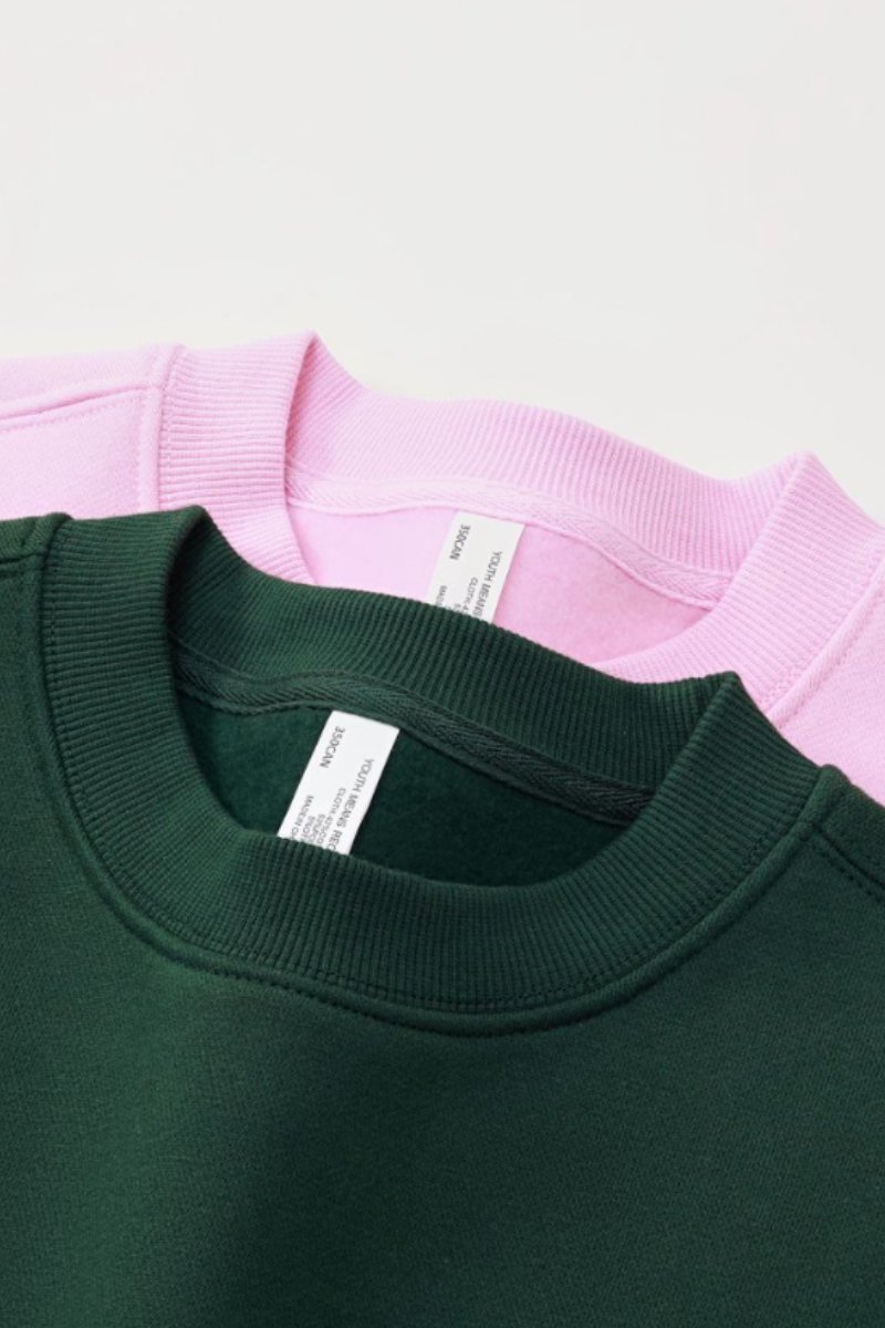 Women's Fall Winter Fleece-Lined Loose Crewneck Sweatshirt