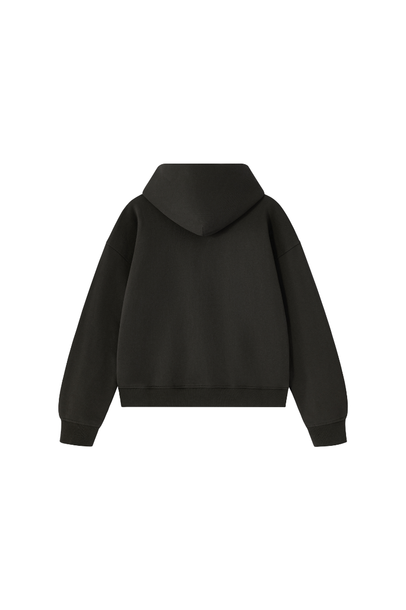 Women Fall Clothing Heavy Terry Double-Zip Pocket Hoodie