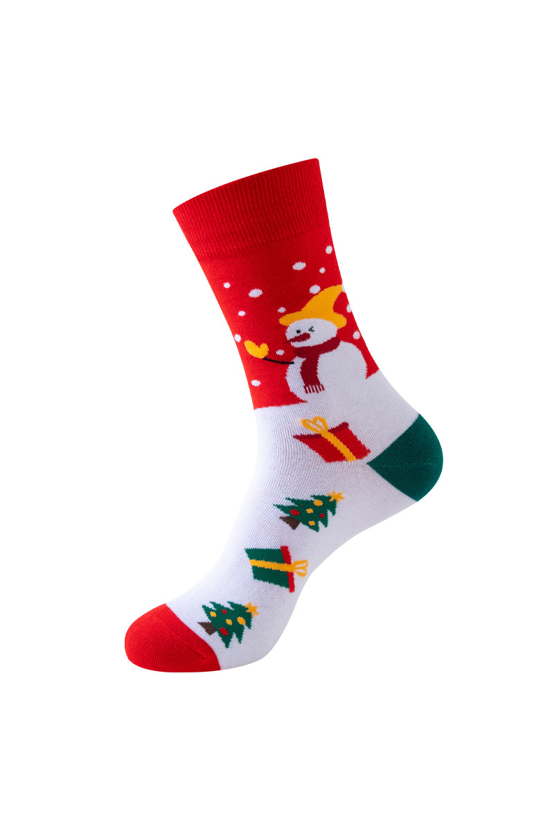 Unisex Fall Winter Festive Cartoon Christmas Crew Socks