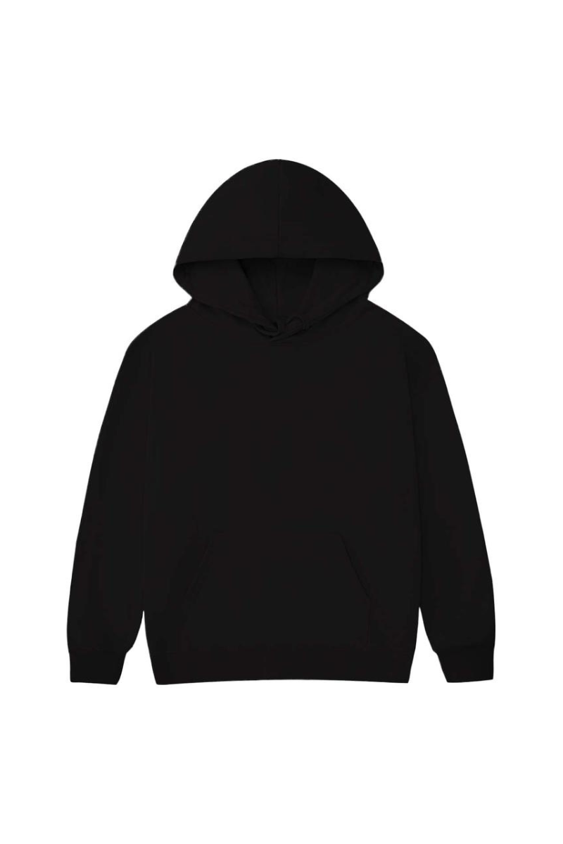 Women's Fall Winter Oversized Solid Kangaroo-Pocket Hoodie