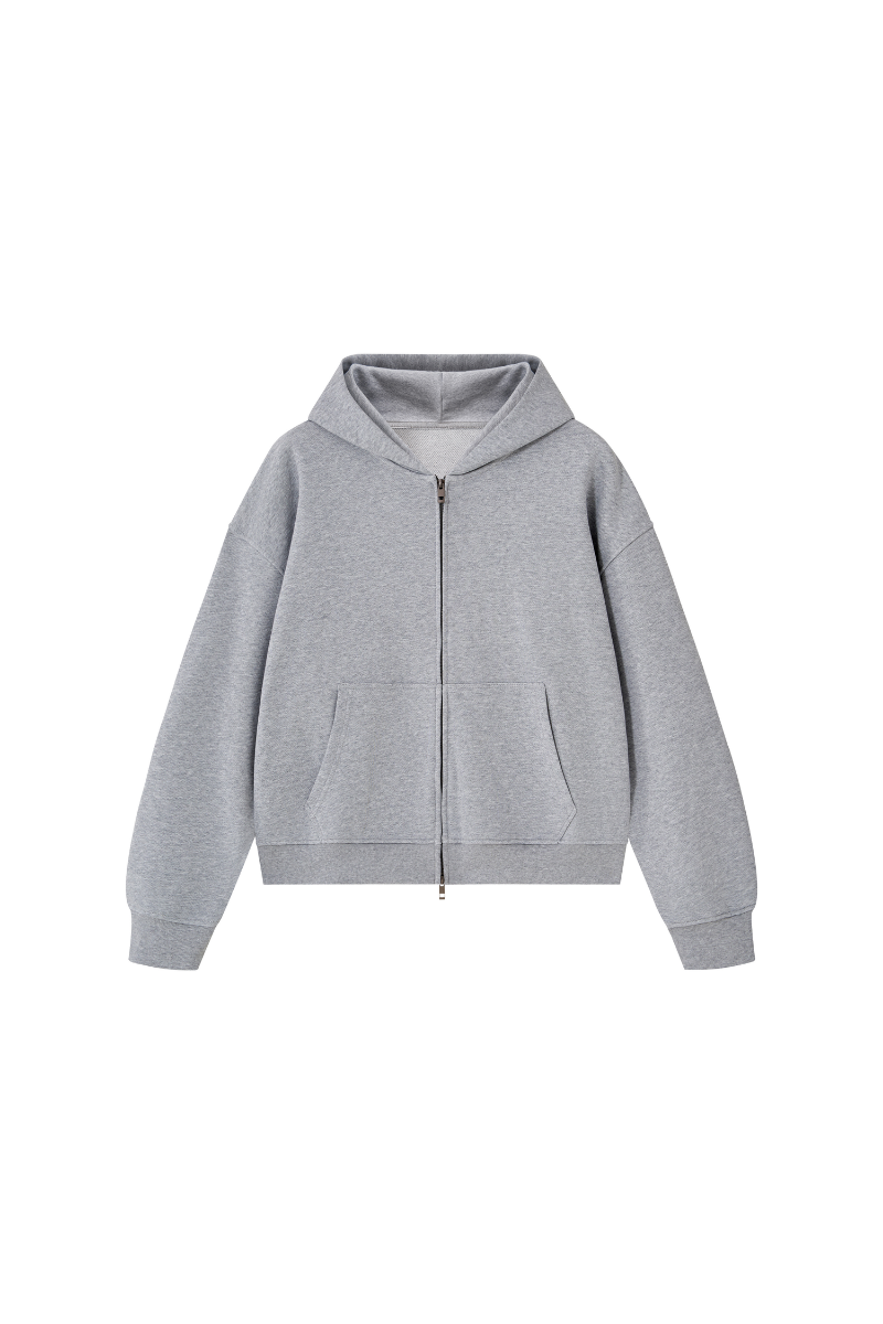 Men Fall Clothing Heavy Terry Double-Zip Pocket Hoodie