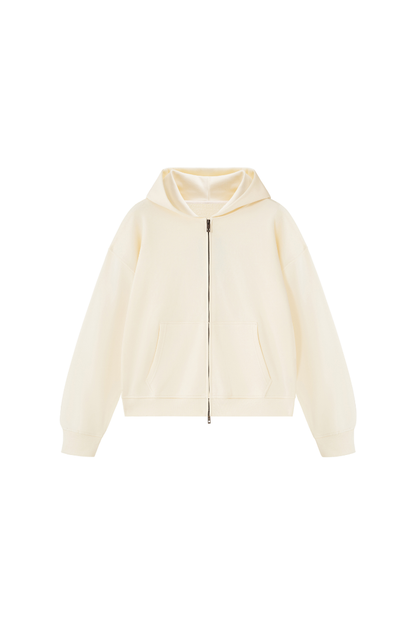 Women Fall Clothing Heavy Terry Double-Zip Pocket Hoodie