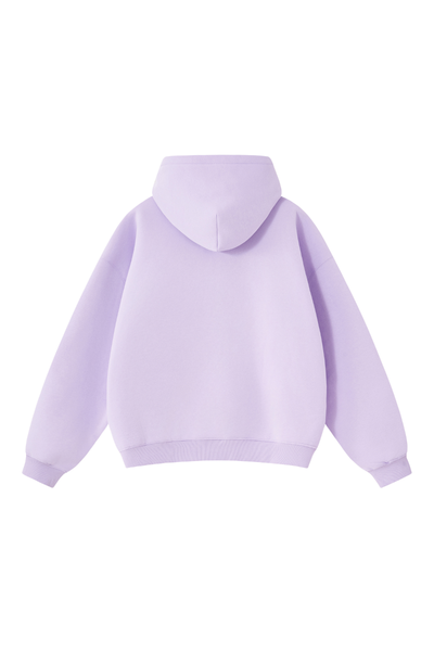Women Fall Clothing Loose Boxy Fleece Pocket Ribbed Hoodie