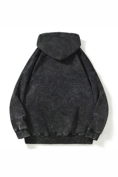 Men's  Fall Winter Washed Oversized Drop-Shoulder Hoodie
