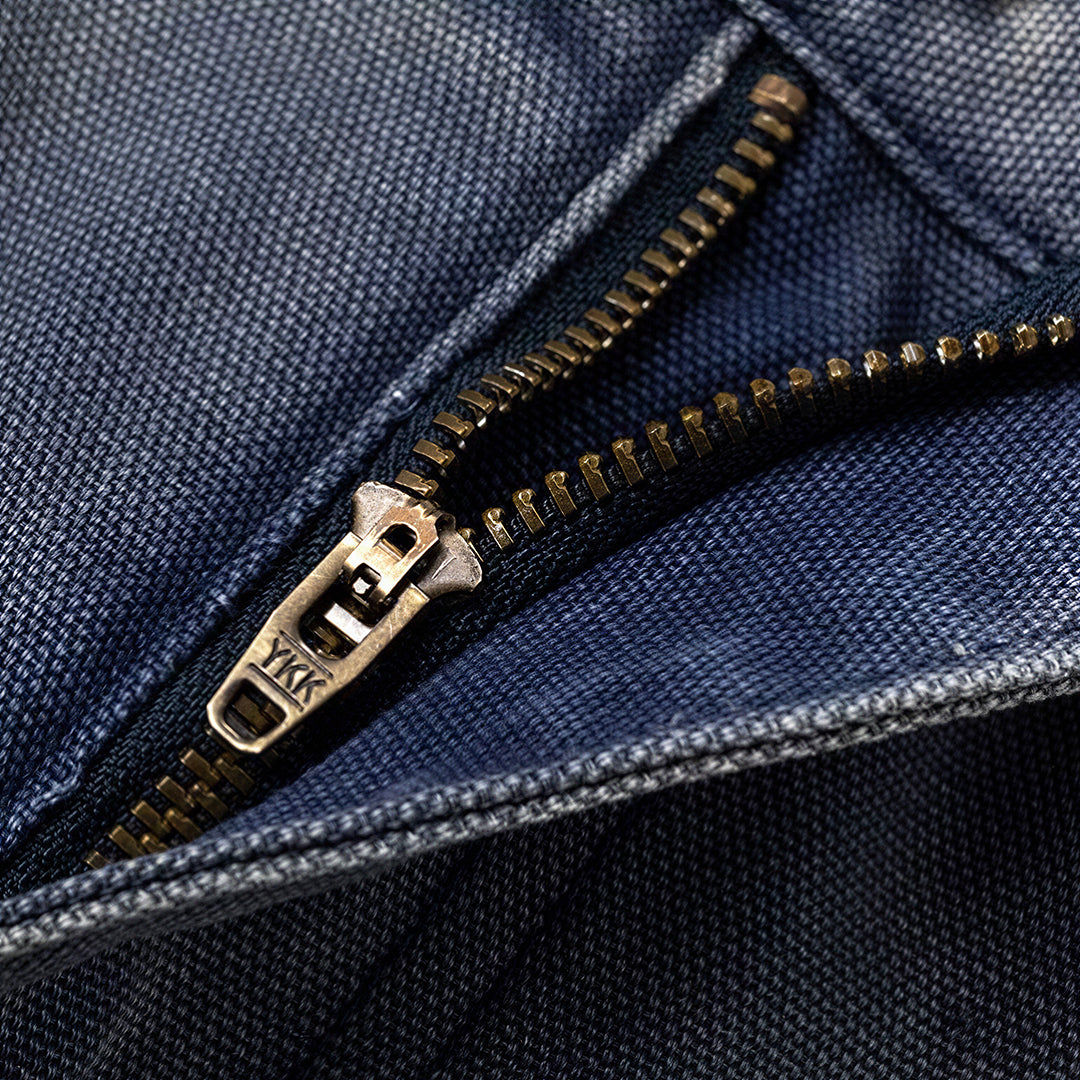 Men's Spring Blue Gray Gradient Cat Whisker Denim Jeans