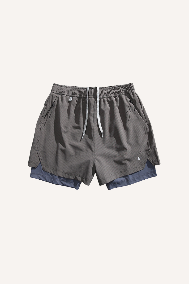 Unisex 2-in-1 Breathable Cooling Quick Dry Bike Shorts
