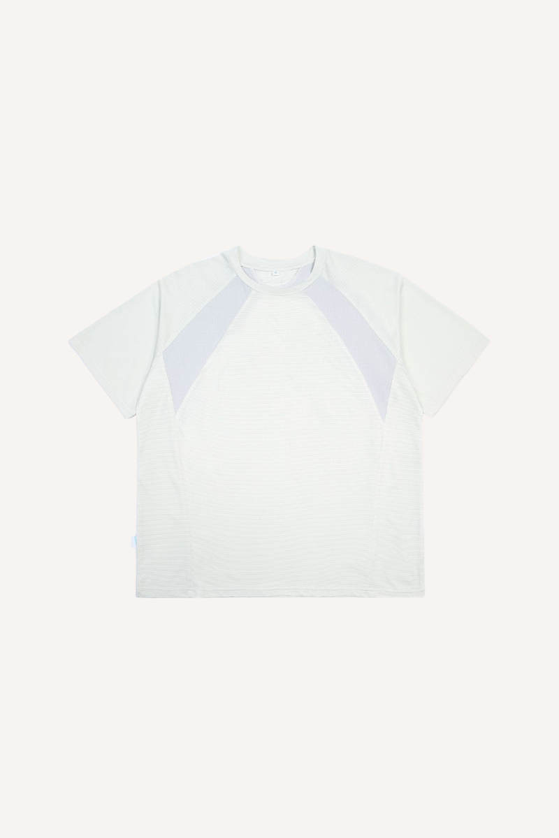 Unisex Summer COOLMAX LYCRA Wicking Quick Dry Colorblock Tee