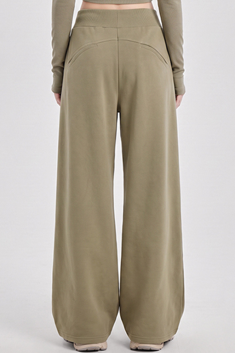 Women's Spring Extra-Long Draped Wide-Leg Sweatpants