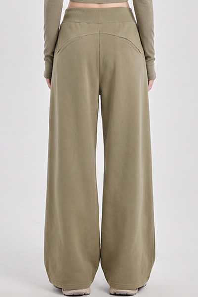 Women's Spring Extra-Long Draped Wide-Leg Sweatpants