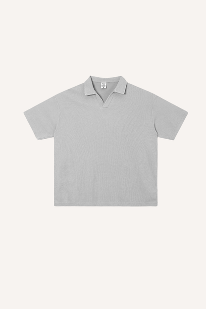 Men's Summer Vintage Washed Waffle Breathable Loose Polo